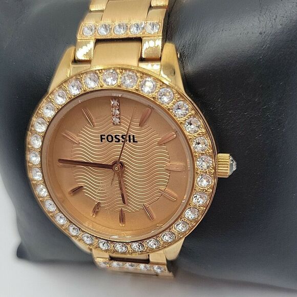 Fossil Jesse ES3020 Women's Stainless Steel Rose Gold Analog Quartz Watch BC63 - Picture 3 of 11